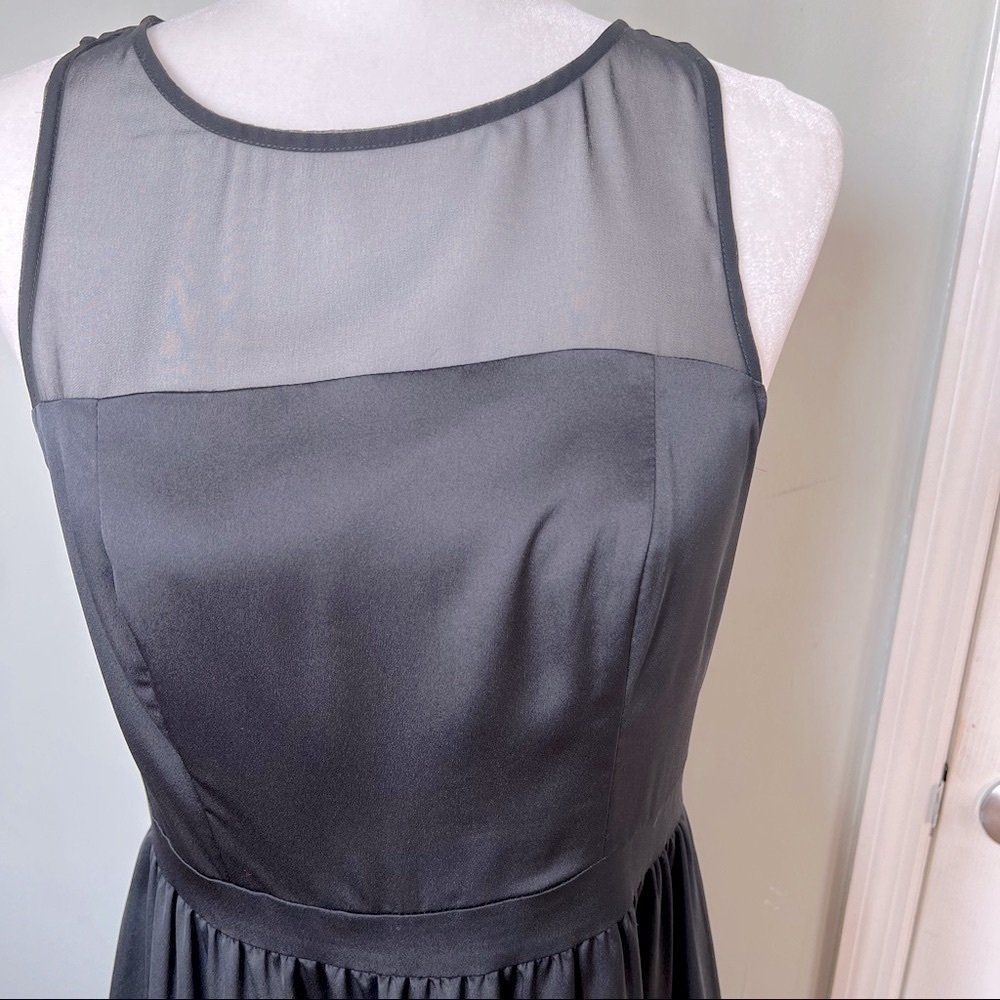 The Limited Maxi Satin and Sheer Dress in Black Color Size 4 - Picture 7 of 12